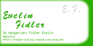evelin fidler business card